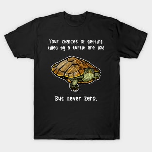 Red-Eared Slider Turtle Never Zero T-Shirt